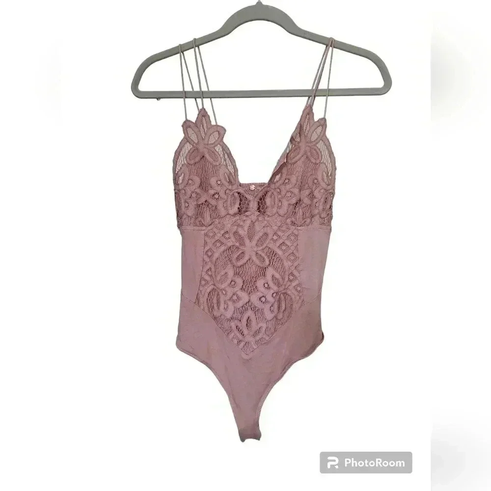 Free People Adella Bodysuit in Ballet